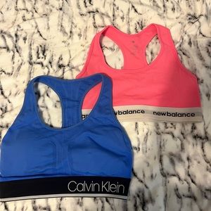 calvin klein and new balance sports bra